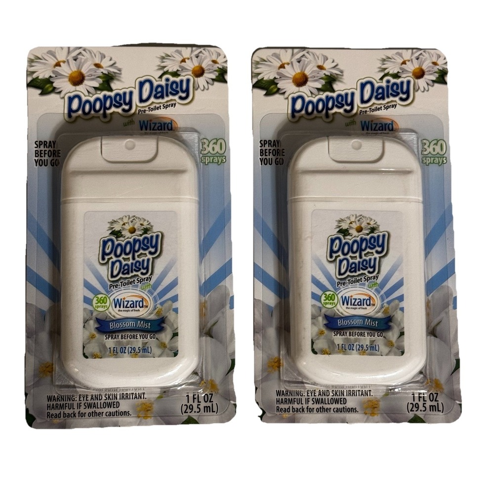 Wizard Poopsy Daisy Blossom Mist Pre-Toilet Spray 360 Sprays x 2